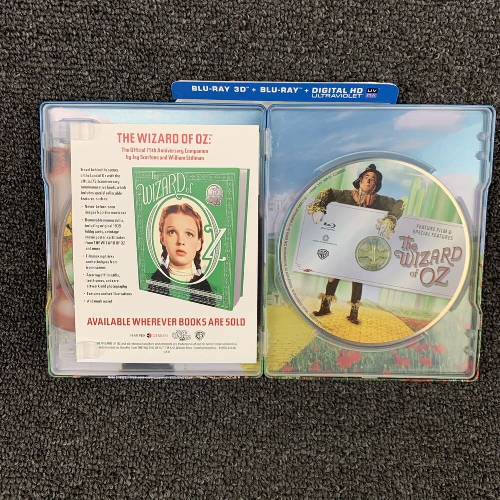 The Wizard of Oz 3D Blu-ray 2-Disc Set 75th Anniversary Steelbook - Picture 3 of 5